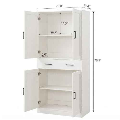 Rustic White Kitchen Pantry