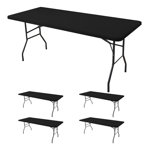 Fitted Tablecloth for 6 Foot Rectangle Tables (4 Count)