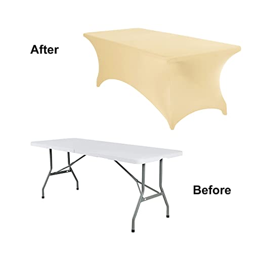 2Pack Spandex Waterproof Table Covers 8ft (2 Count)