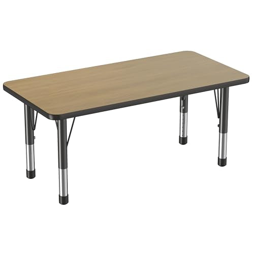 FDP 24" x 48" Rectangle Table with Chunky Legs