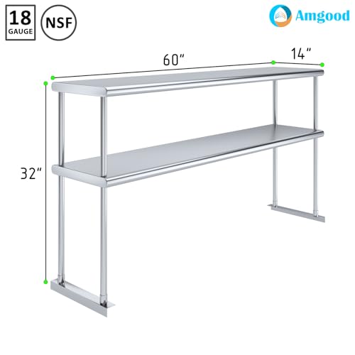 60 Inch Double Tier Overshelf