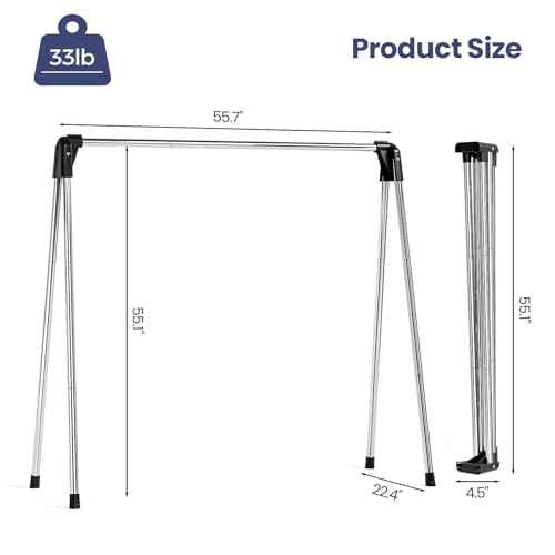 Upgraded 55" L Stainless Steel Clothes Drying Rack