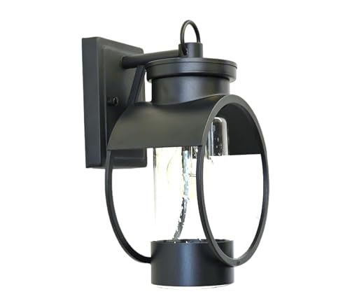 Black Outdoor Weatherproof Wall Sconce Light Fixture