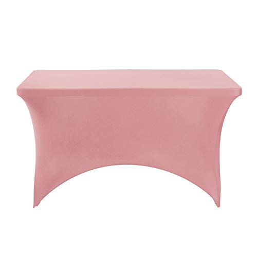 Spandex Table Cover for 4FT or 6ft or 8ft Table Universal Fitted Stretch Tablecloth for Party