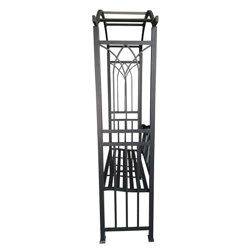 Black Aluminum Garden Arbor Arch with 2