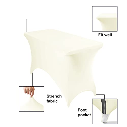 4Pack Spandex Waterproof Table Covers 4ft (4 Count)