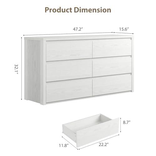 6 Drawer Dresser for Bedroom
