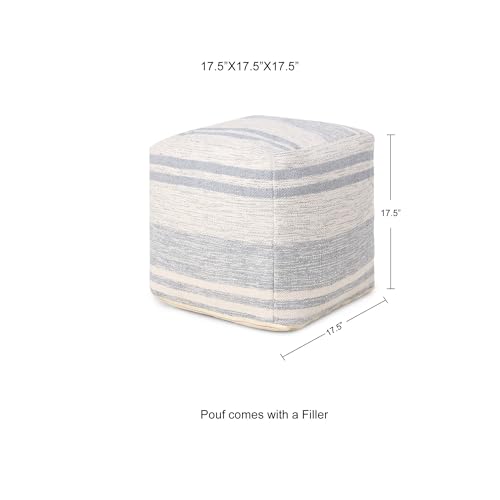 Pouf with Filler Cube Bean Bag Pouffe