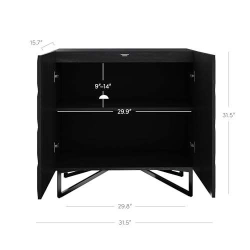 Wolfie Wooden Contemporary Entryway Cabinet