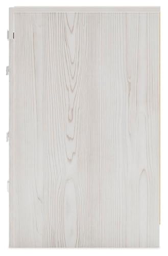 Altyra White Nightstand with Charging Station