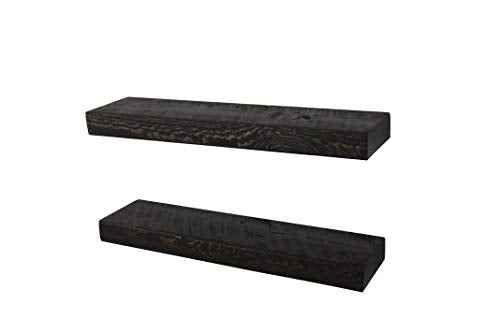 x2 24 Inch Wooden Floating Shelves for Wall