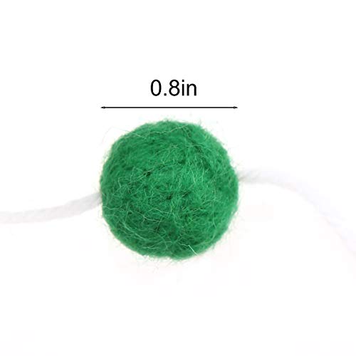 36PC 9.8 Feet Felt Wool Balls Garland 4 (36 Count)