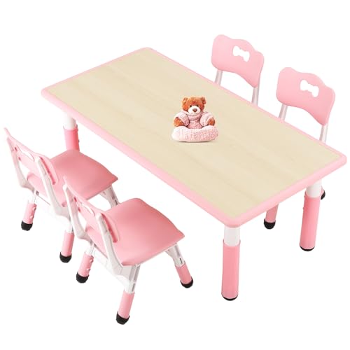 Kids Table and 4 Chairs Set for Ages 3