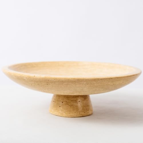 10.2" Natural Travertine Fruit Bowl