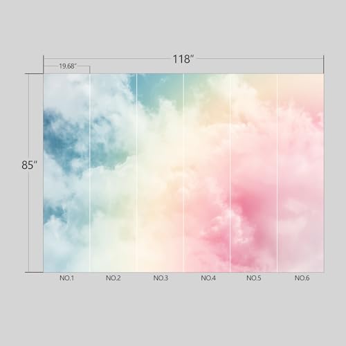 Colorful Cloud Wallpaper Peel and Stick wall Mural for Bedroom Living Room