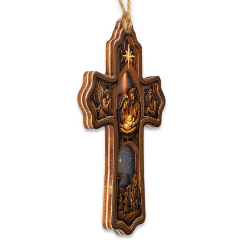Nativity Cross Christmas Ornament 2026