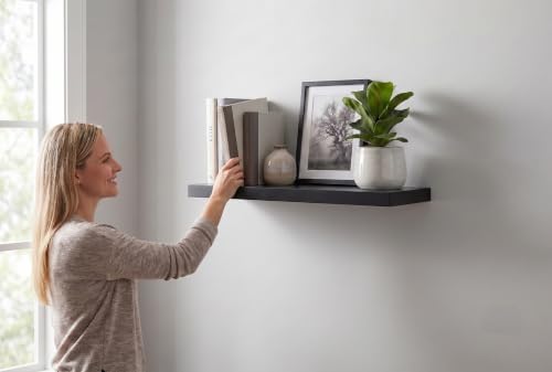 Joel’s Antiques 24 Inch Wooden Floating Shelves for Wall