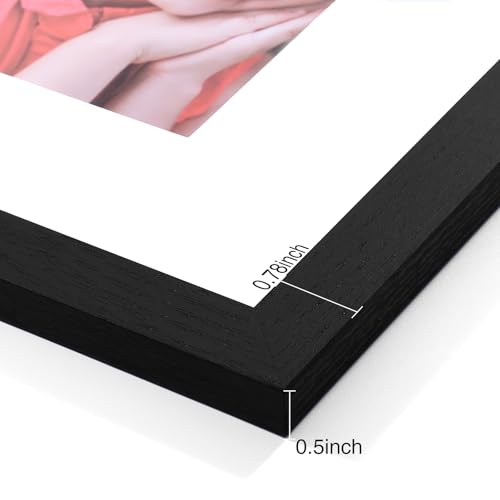 8.5x11 Picture Frames Set of 9 for Wall Mount or Tabletop (9 Count)