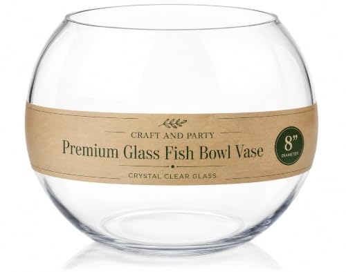 Glass Bubble 6" Height x 8" Width Glass Fish Bowl Vase