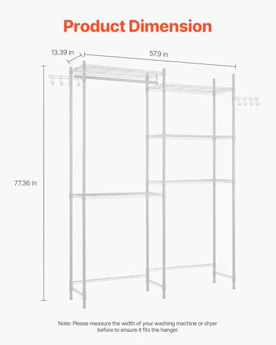 Over the Washer and Dryer Storage Shelf