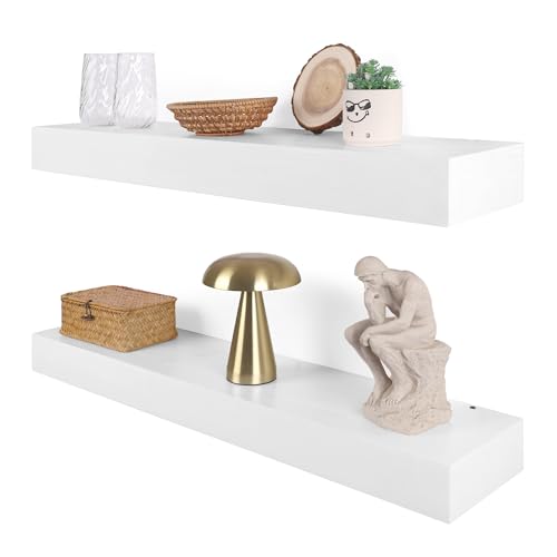 Floating Shelves 3 inch Thick for Wall Set of 2 (2 Count)