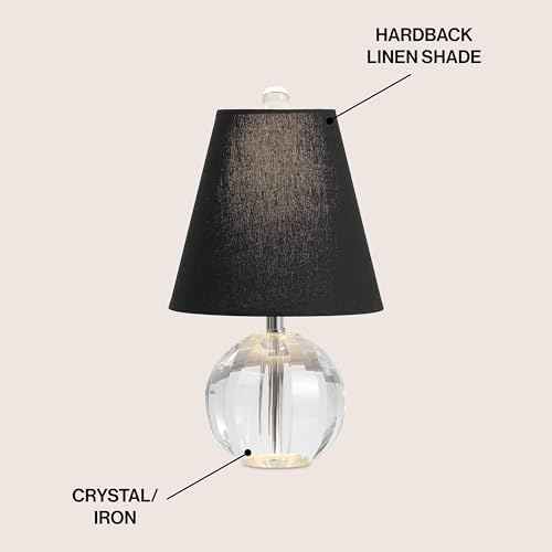Goddard 16" Crystal Ball Orb Metal LED Table Lamp