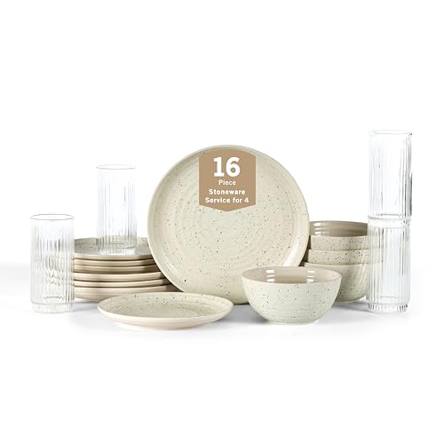 Dua 16 Piece Dinnerware Set Stoneware