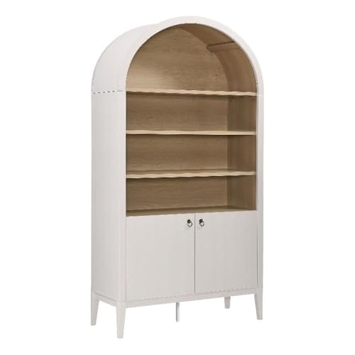 Nolan Tall Arched Storage Display Cabinet in Ivory