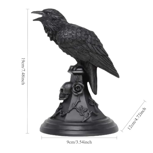 Raven Candle Holder Halloween Decoration Gothic Candlesticks Crow Candle Stick Statue