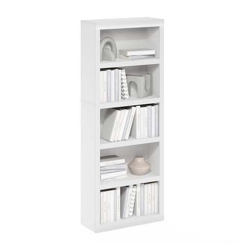 Rail 5 Tier Book Shelf with Open Shelf