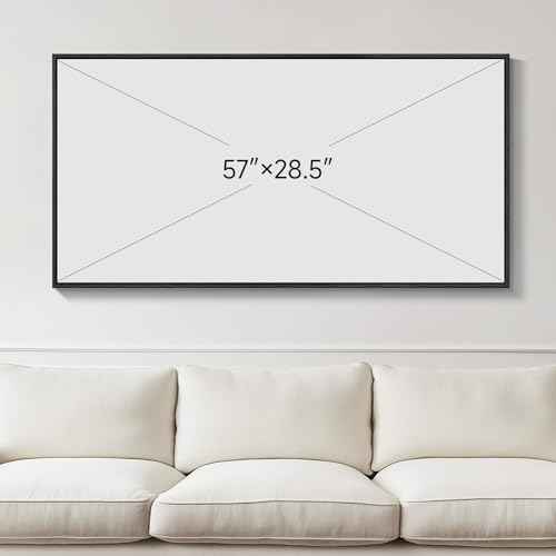 Large Framed Black and White Abstract Wall Art for Living Room