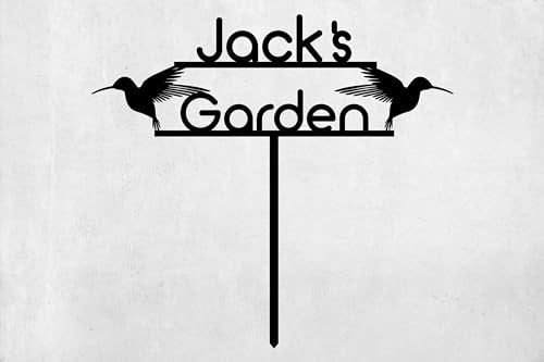 Personalized Metal Garden Sign with Stake