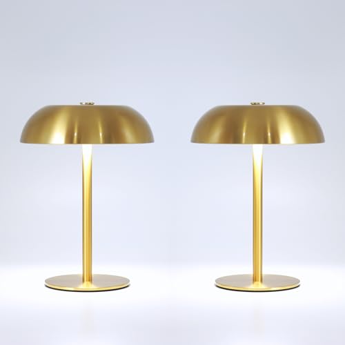 2 Pack Cordless Mushroom Table Lamp