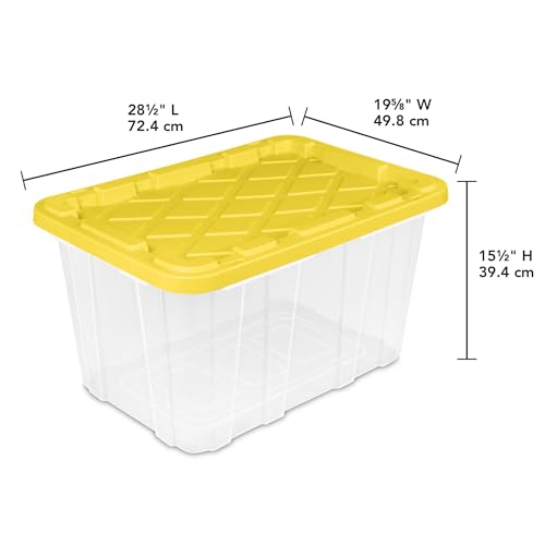 Industrial Storage Box with Lids for Garage (4 Count)
