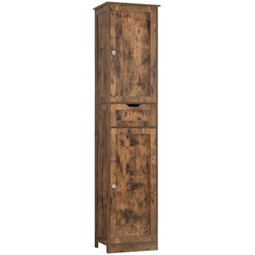 66.9" Tall Bathroom Storage Cabinet with 2 Doors & 1 Drawer
