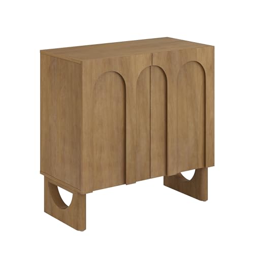 Jett Mid Century Modern Wood Credenza Storage Cabinet