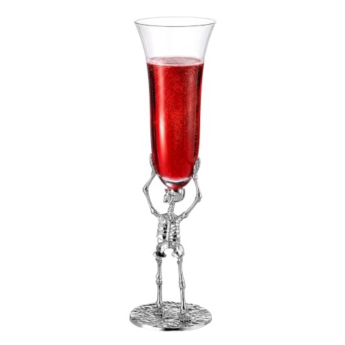 Skeleton Champagne Flute Glass 7.5oz