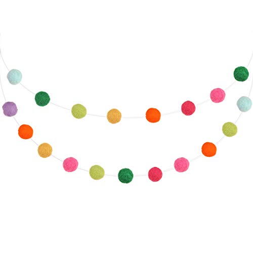36PC 9.8 Feet Felt Wool Balls Garland 4 (36 Count)