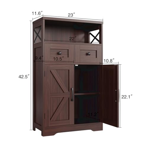 Farmhouse Storage Cabinet Set of 2 (2 Count)