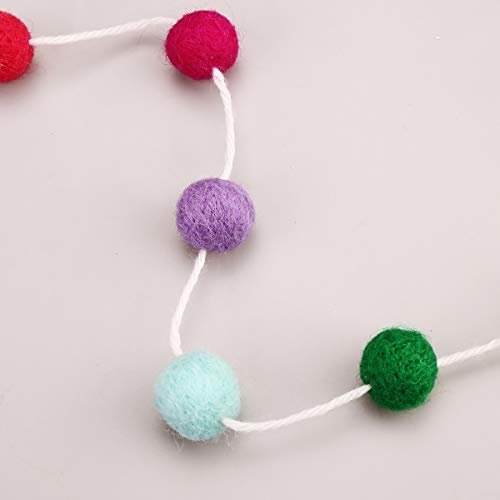 36PC 9.8 Feet Felt Wool Balls Garland 4 (36 Count)