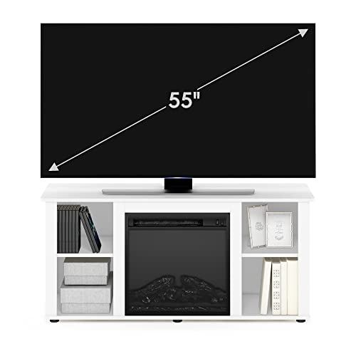 Jensen Entertainment Center Stand with Fireplace for TV up to 55 Inch