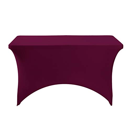 2Pack Spandex Table Cover for 4FT or 6ft or 9ft Table Universal Fitted Stretch Tablecloth for Party (2 Count)