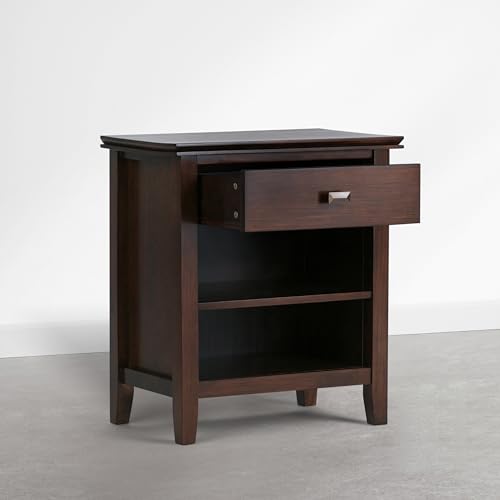 Artisan 24" Wide Solid Wood Bedside Table in Autumn Brown