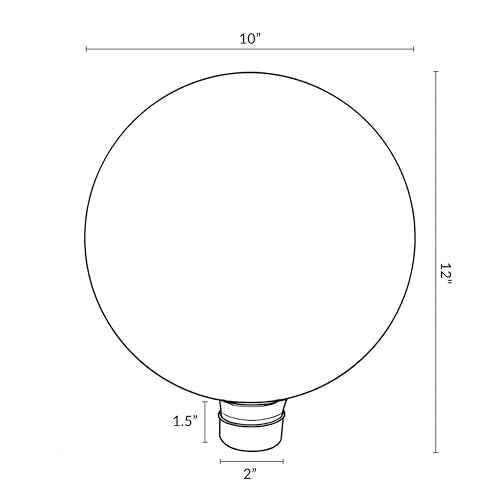 Sunnydaze 10" Glass Gazing Ball for Garden