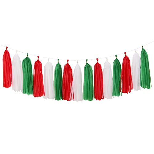 Red Green White Christmas Party (15 Count)