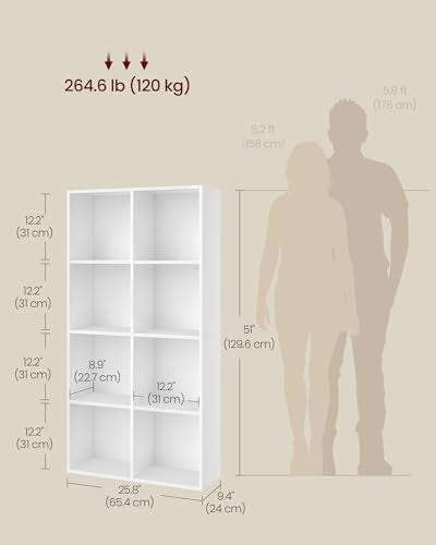Bookshelf 8 Cubes Storage Organizer