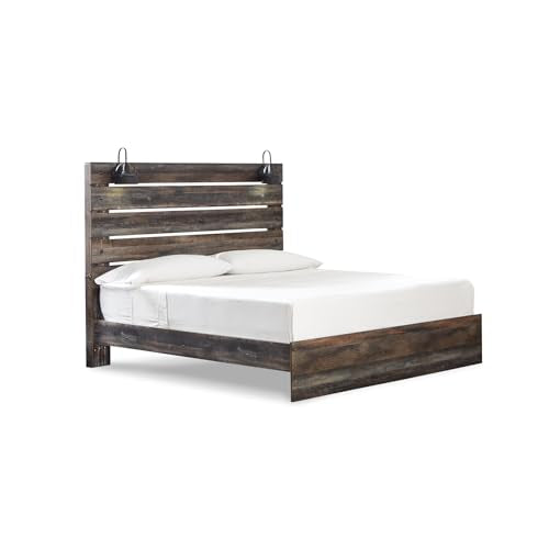 Drystan Rustic King Size Bed Frame with LED