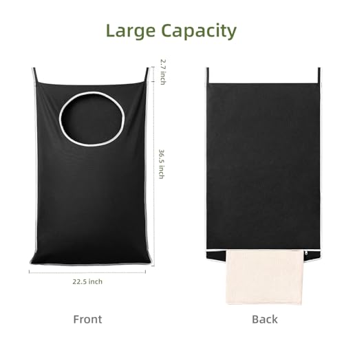 XL Black Door Hanging Laundry Hamper