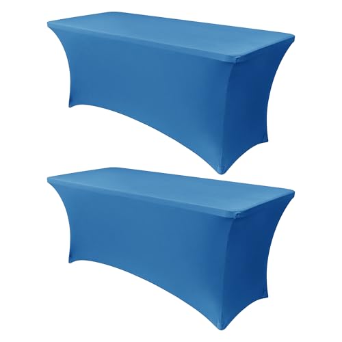 4ft Stretch Spandex Table Cover for Folding Tables (2 Count)
