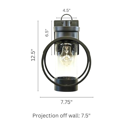 Black Outdoor Weatherproof Wall Sconce Light Fixture